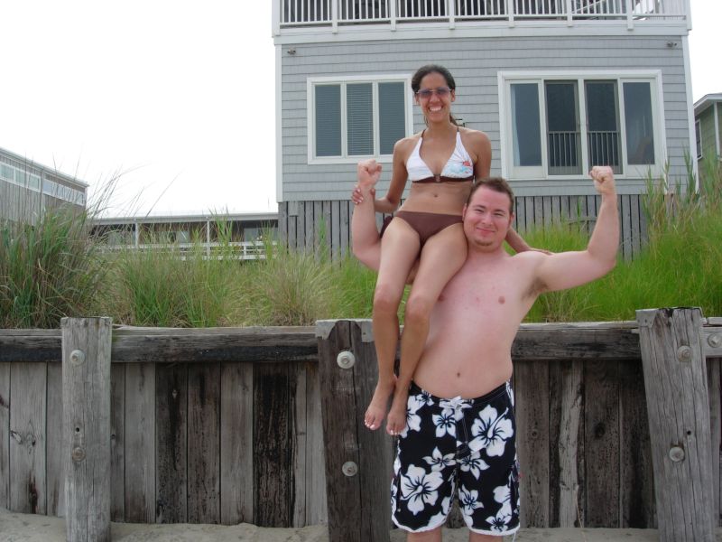 Ray and Jade at Bethany Beach, 30 June 2007
