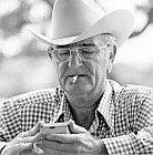 LBJ lighting a smoke