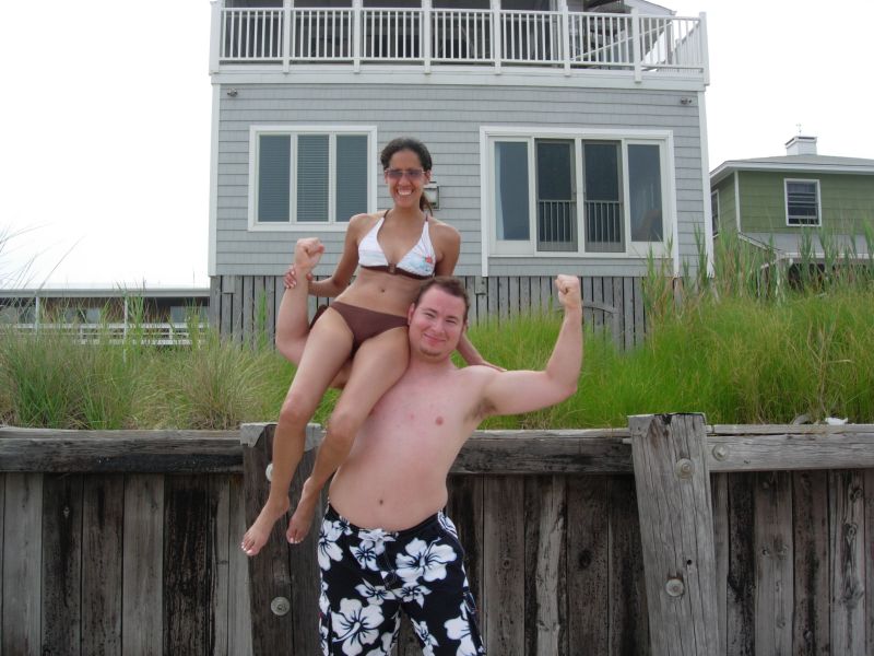 Ray and Jade at Bethany Beach, 30 June 2007