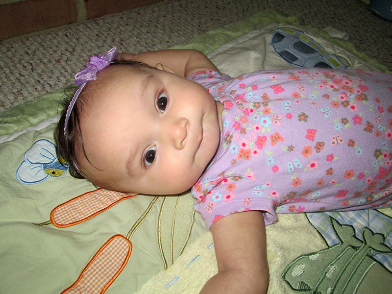 Tanya at three months