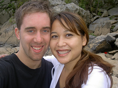 Annie and me at Great Falls (Virginia side)